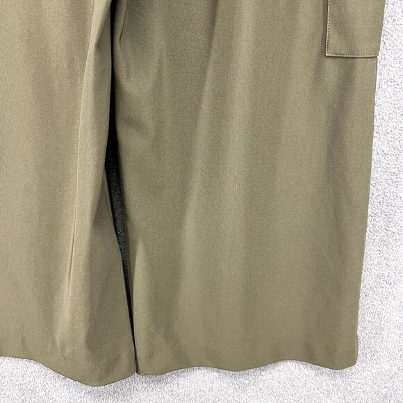 Boston Proper Pants Womens Medium Crop Cargo Wide Leg Olive Green stretch boho - Picture 14 of 15